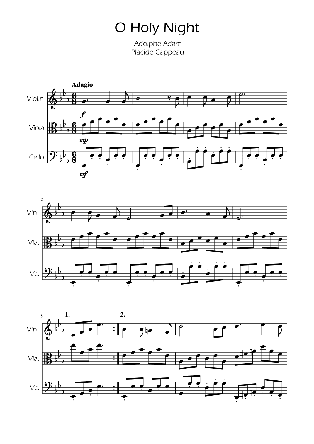 O Holy Night - String Trio (arr. Ygor Nunes)