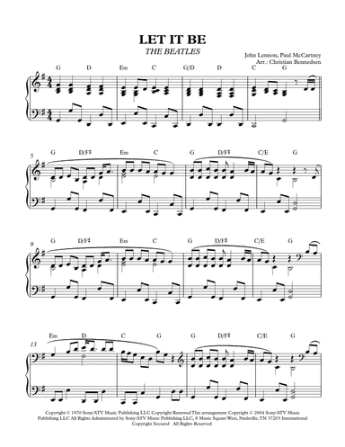 Let It Be (arr. Christian Bennedsen)