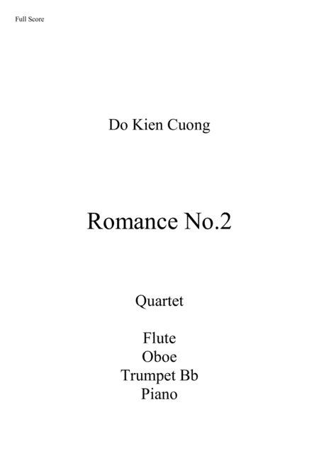 Do Kien Cuong - Romance No.2 - Quartet: Flute, Oboe, Trumpet, Piano