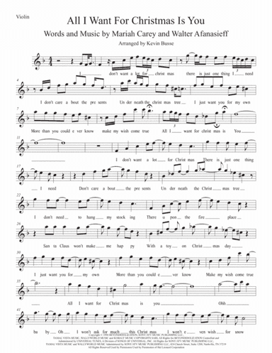 All I Want For Christmas Is You (arr. Kevin Busse)