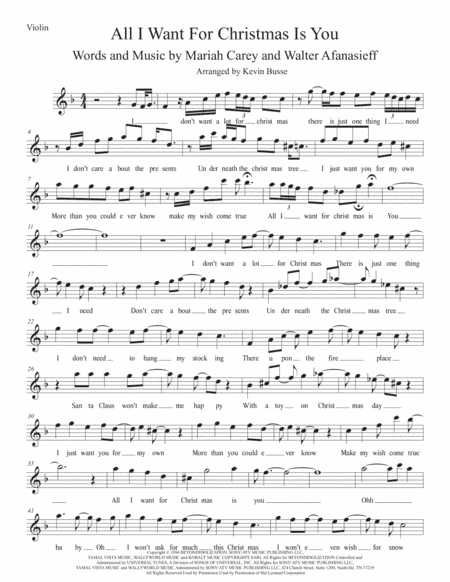 All I Want For Christmas Is You (arr. Kevin Busse)