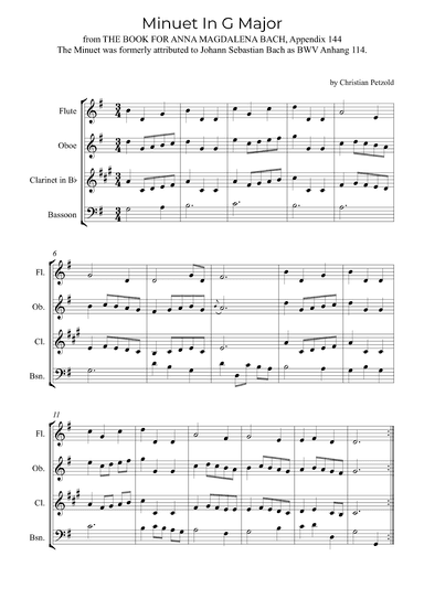 Minuet In G Major (arr. Alex Nunes Rodrigues)