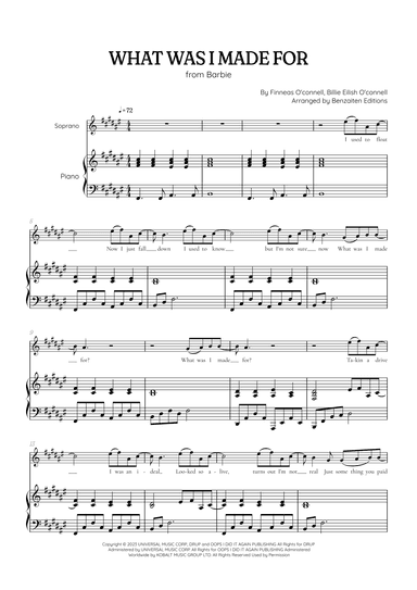 What Was I Made For? (arr. Benzaiten Editions)