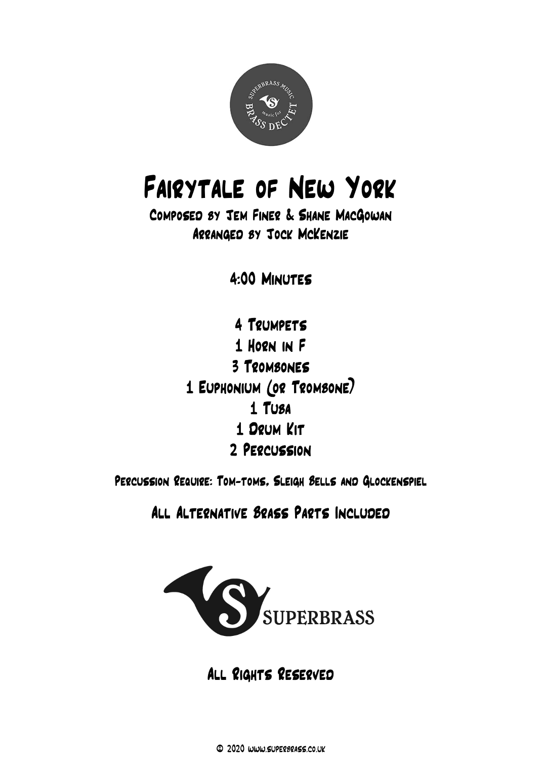 Fairytale Of New York (arr. Jock McKenzie)