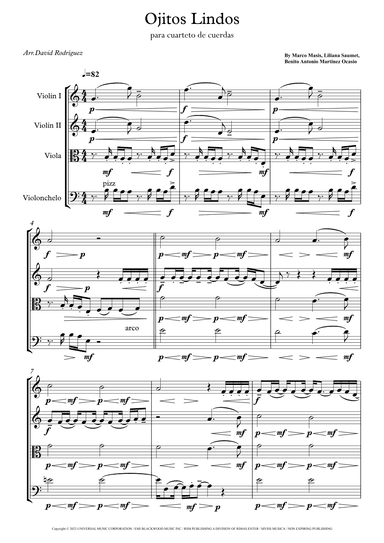 Ojitos Lindos (arr. David Rodríguez)