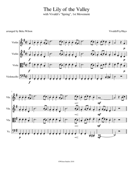The Lily of the Valley (with Vivaldi's "Spring") (arr. Beka Wilson)
