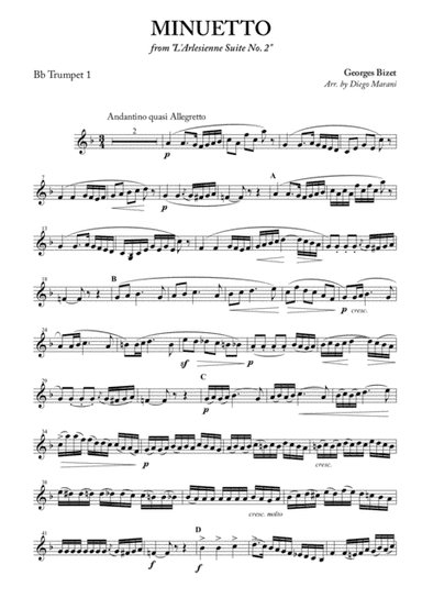 Minuetto from "L'Arlesienne Suite No. 2" for Brass Quartet (arr. Diego Marani)