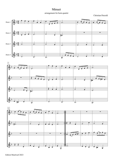 Minuet (arr. Edition Maulwurf)