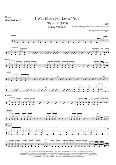 I Was Made For Lovin' You (arr. Adrian Bissegger)