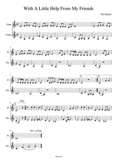 With A Little Help From My Friends (arr. Vittari Duo, Nia Squirrell)
