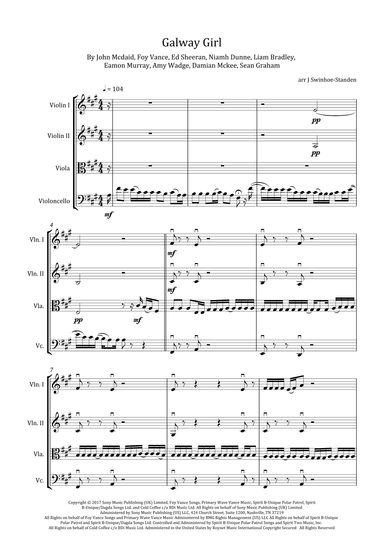 Galway Girl (arr. J Swinhoe-Standen)