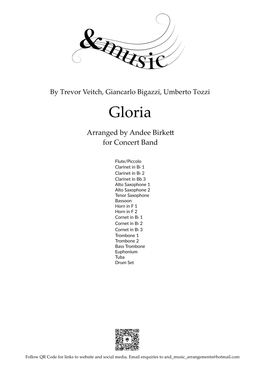 Gloria (arr. Andee Birkett)