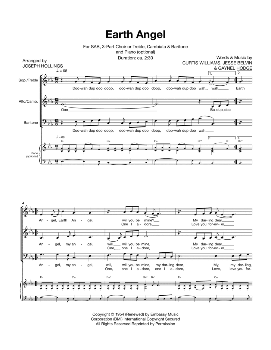 Earth Angel (arr. Joseph Hollings)