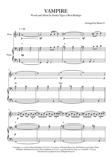 Vampire (arr. Bruna T.)