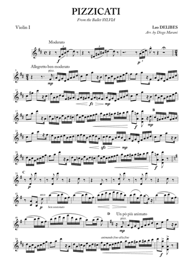 Pizzicati for String Quartet (arr. Diego Marani)