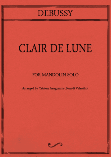 Debussy -  Clair de Lune for solo mandolin (arr. Criatura Imaginaria)