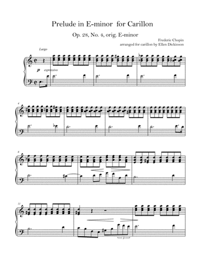 Prelude Op. 28 No. 4 for Carillon (arr. Ellen Dickinson)