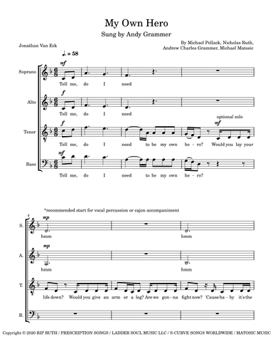 My Own Hero (arr. Jonathan David)