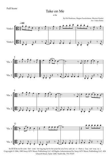 Take On Me (arr. Fabio Britto)