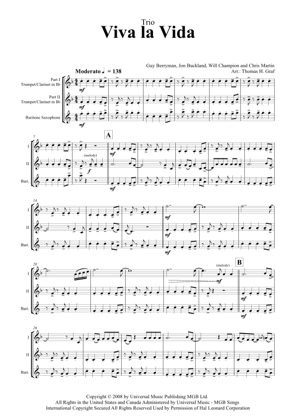 Viva La Vida (arr. Thomas Graf)