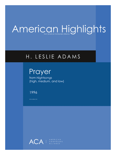 [Adams] Prayer (from Nightsongs)