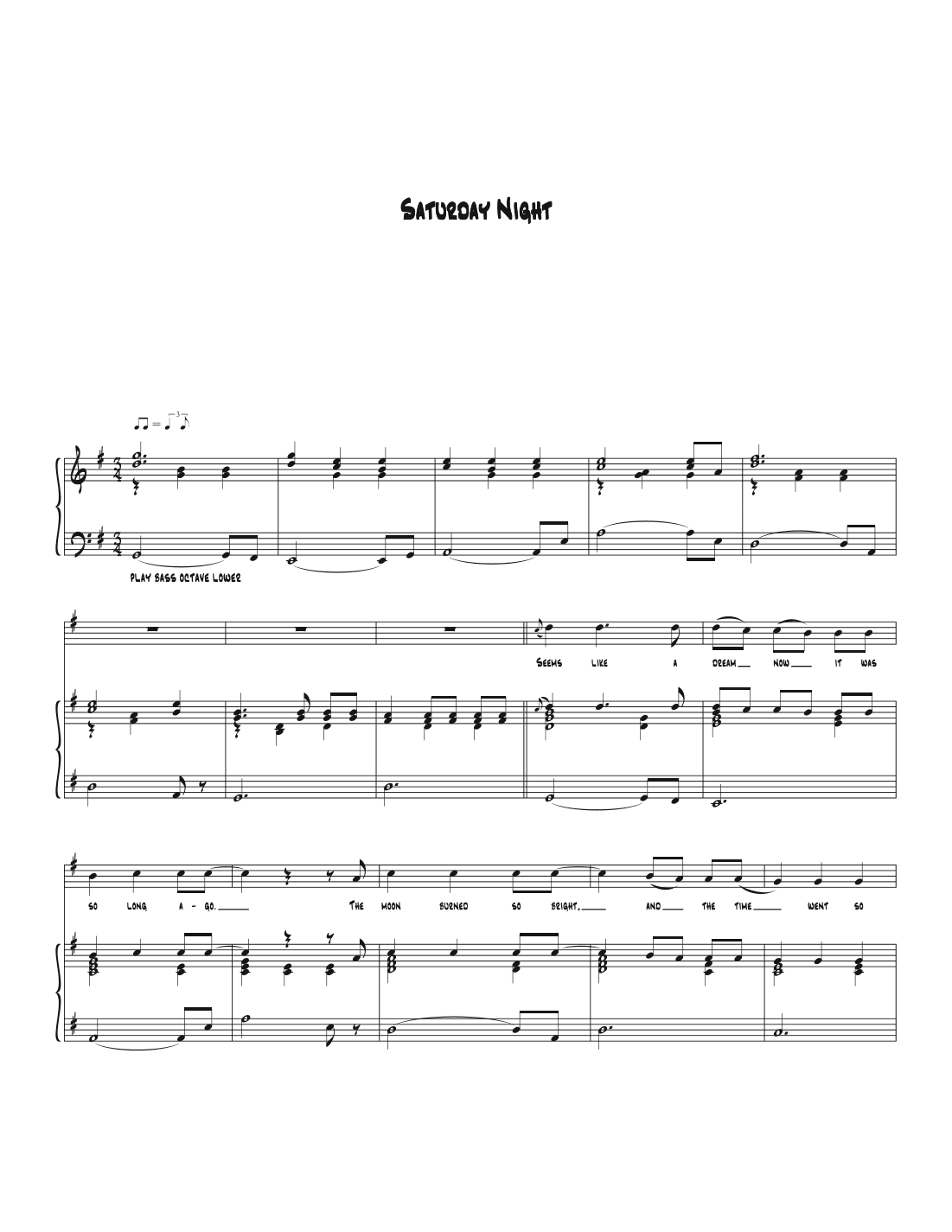 Saturday Night (arr. Biegler)