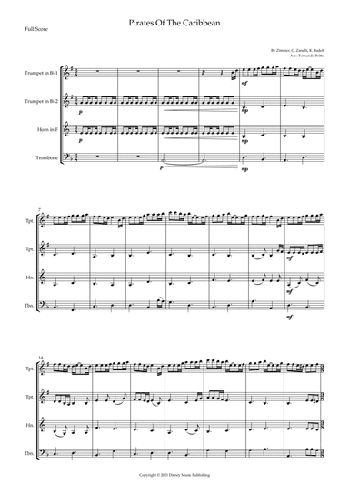 Pirates Of The Caribbean (arr. Fernando Britto)