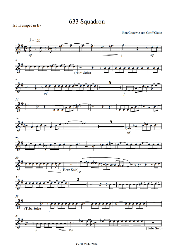 633 Squadron - Main Title (arr. Geoff Cloke)