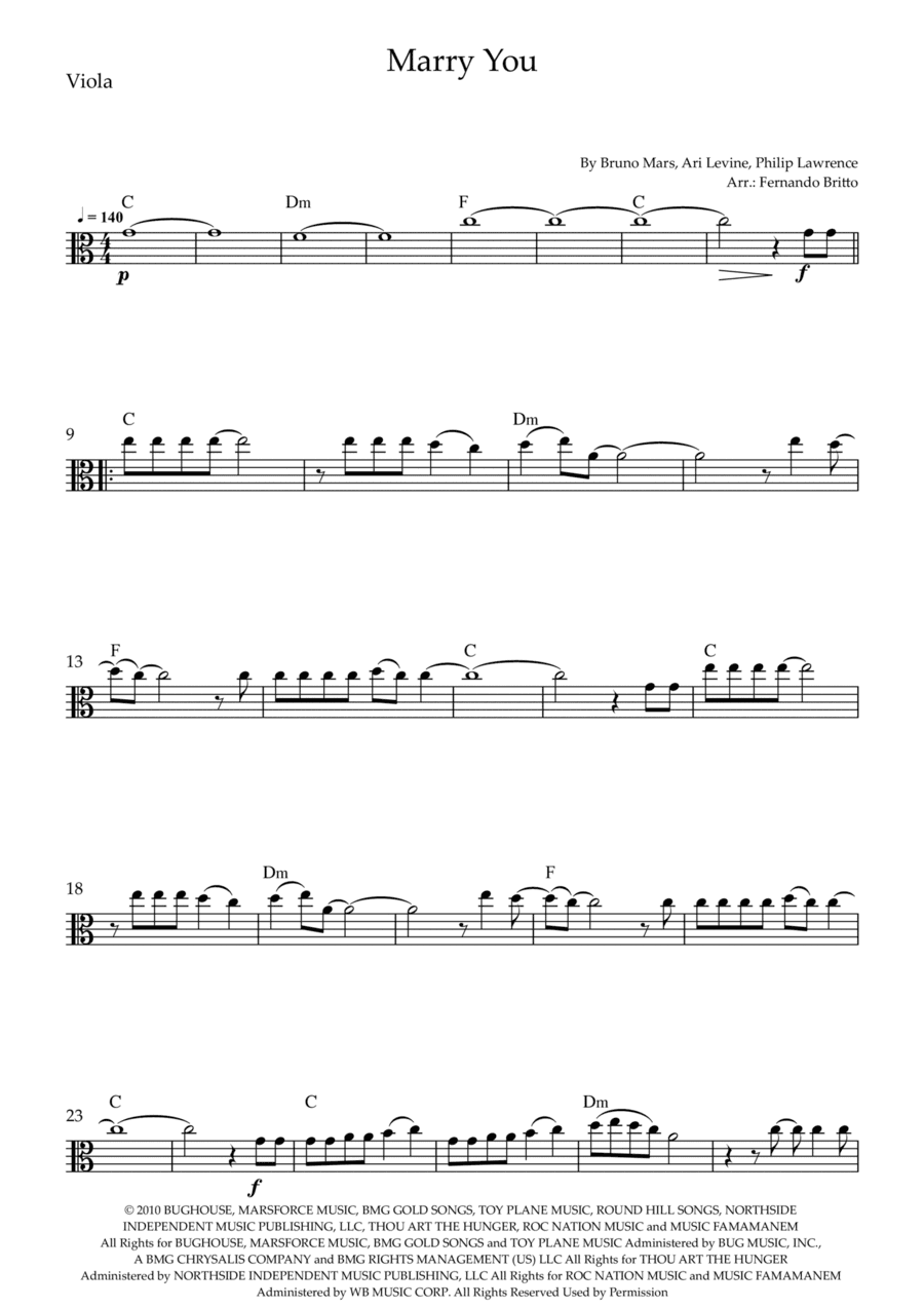 Marry You (arr. Fernando Britto)