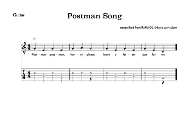 The Postman Song (arr. Riverside Guitar School)