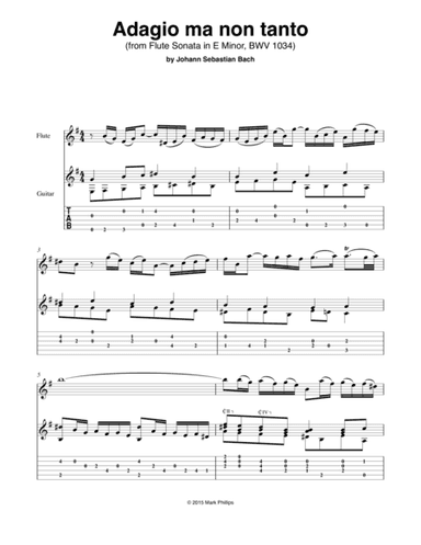 "Adagio ma non tanto" from Flute Sonata in E Minor, BWV 1034 (arr. Mark Phillips)