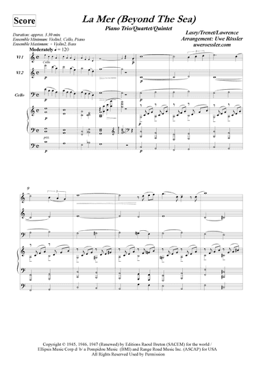 Beyond The Sea (arr. Uwe Rössler Roessler Rassler)