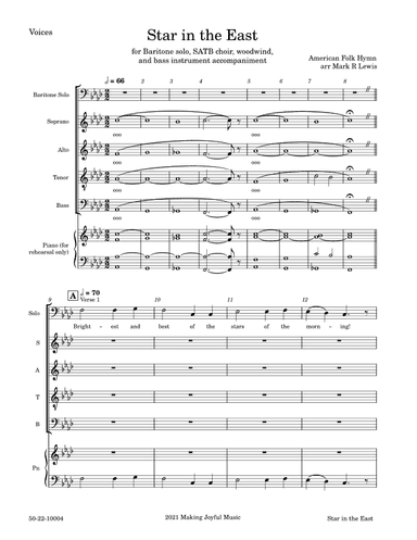 Star in the East - SATB Ensemble (arr. Mark R Lewis)