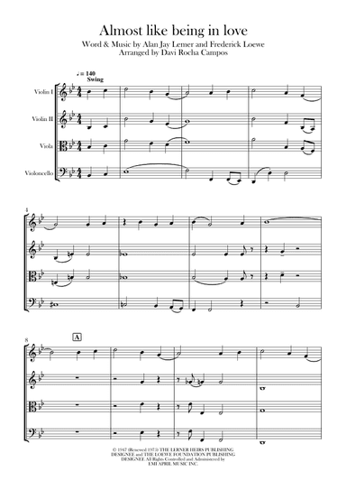 Almost Like Being In Love (arr. Davi Rocha Campos)