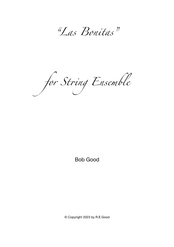 Las Bonitas  (Tango for String Ensemble)