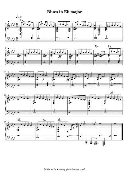 Blues in Eb major