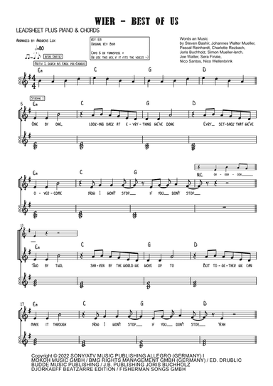 Best Of Us (arr. Andreas Lux)