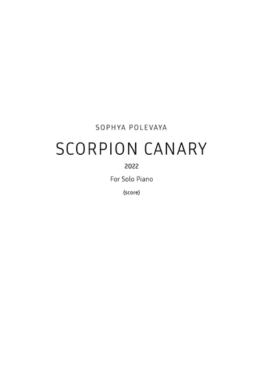 Scorpion Canary