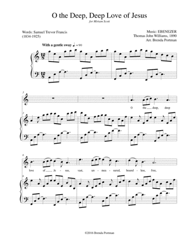 O the Deep Deep Love of Jesus (EBENEZER), High Voice, arr. Brenda Portman (arr. Brenda Portman)