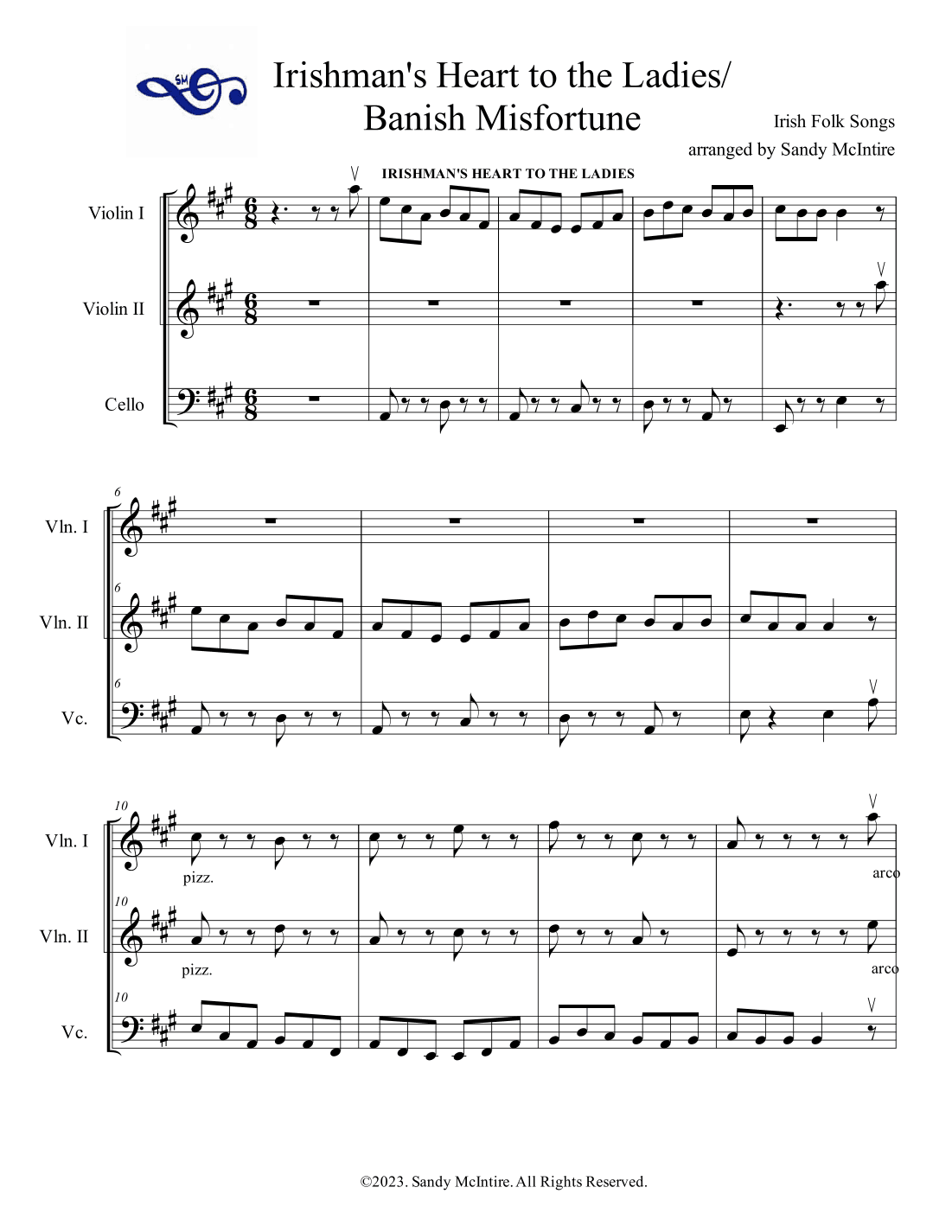 Irishman's Heart to the Ladies/Banish Misfortune (arr. Sandy McIntire)