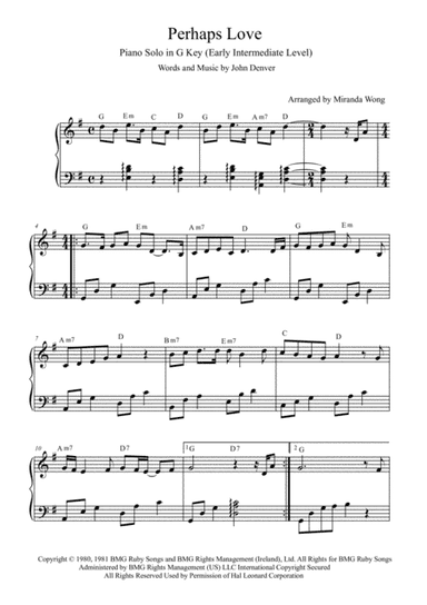 Perhaps Love (arr. Miranda Wong)