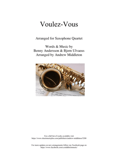 Voulez-vous (arr. Andrew Middleton)