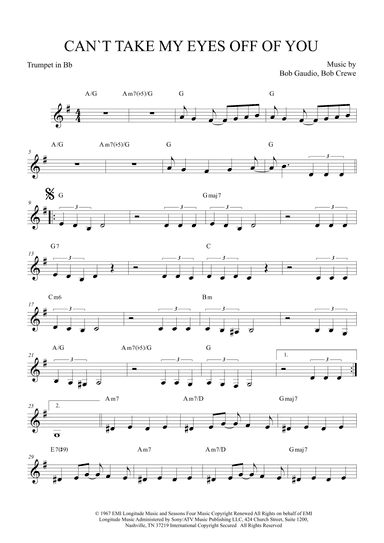 Can't Take My Eyes Off Of You (arr. Anderson Quevedo)