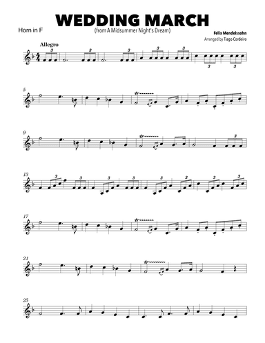 Wedding March (arr. Tiago Cordeiro)