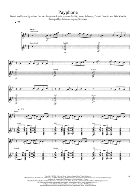 Payphone (arr. Antonius Agung Setiawan)