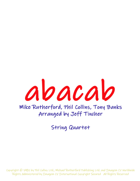 Abacab (arr. Jeff Tincher)