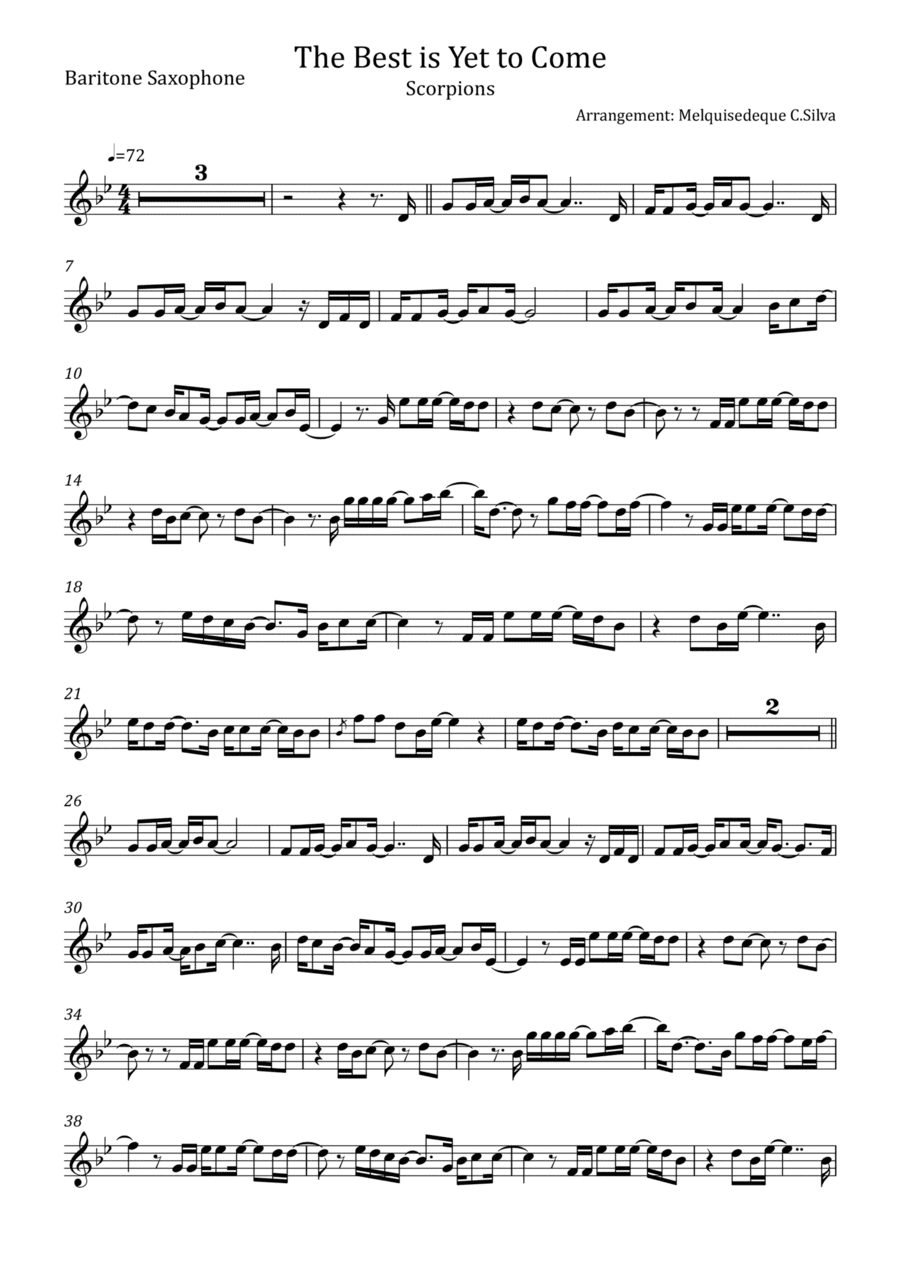 The Best Is Yet To Come (arr. Melquisedeque C.Silva)