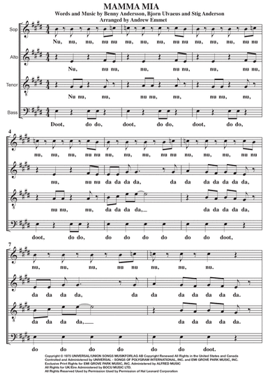 Mamma Mia (arr. Andrew Emmet)