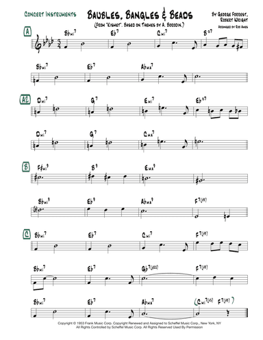 Baubles, Bangles And Beads (arr. Rob Ames)