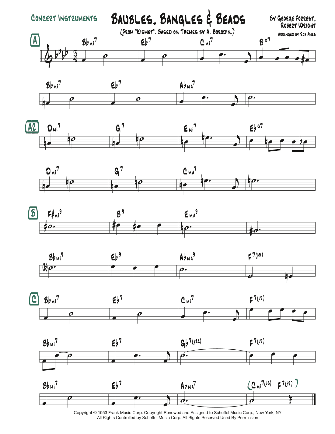 Baubles, Bangles And Beads (arr. Rob Ames)